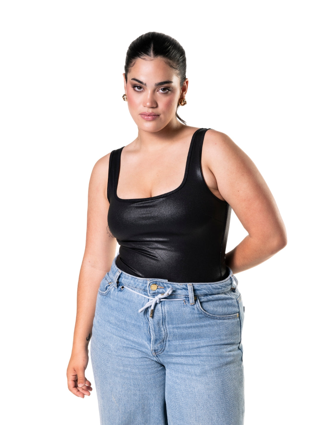 Body con aspecto de cuero