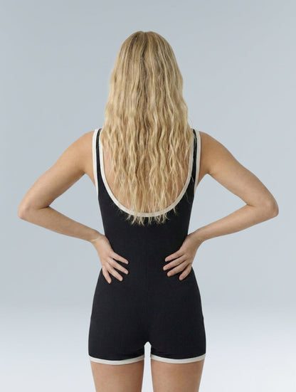 Body de canalé con contorno