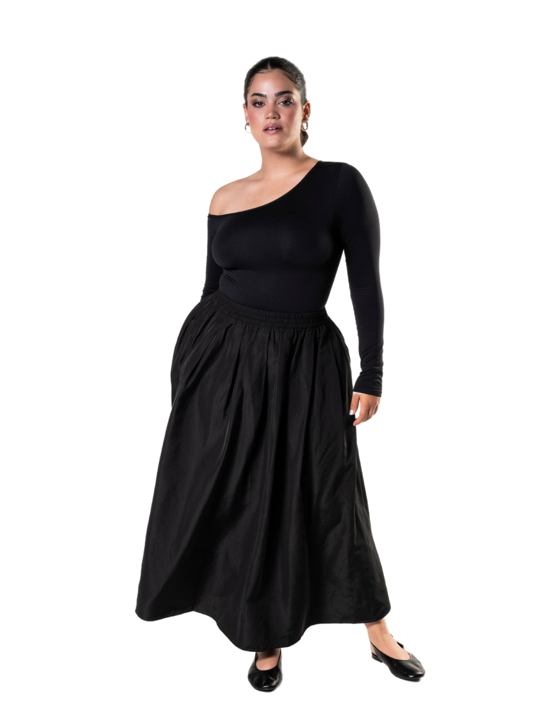 Body de manga larga y con un hombro tapado